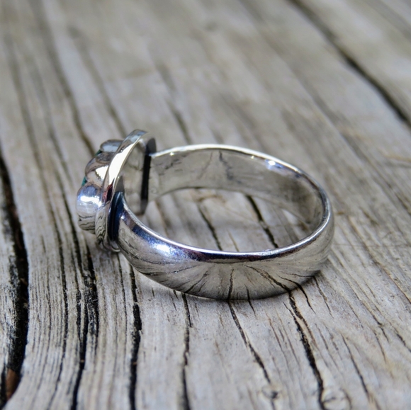 SOLDArtisan Sterling Silver Green Royston Turquoise Ring - Picture 6 of 6